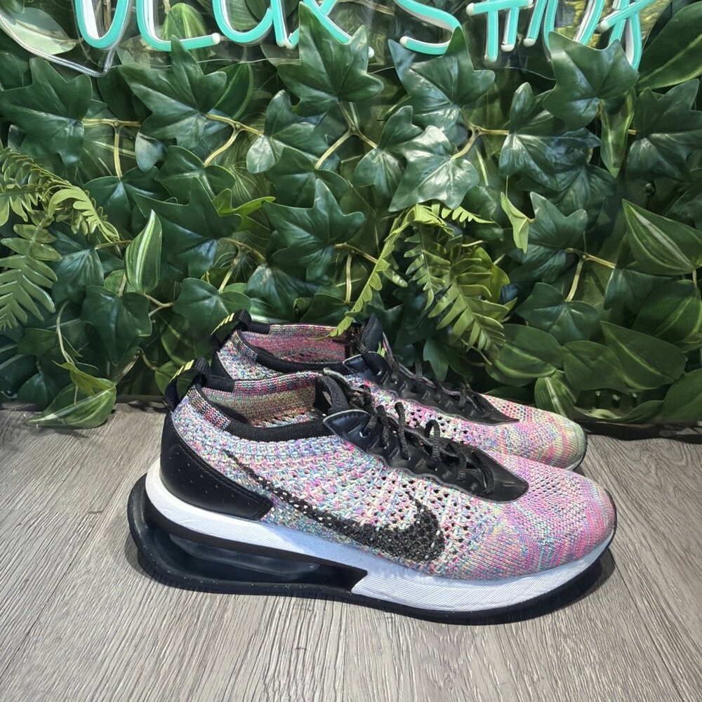 Nike Multicolor Flyknit Athletic Shoes with Black Swoosh